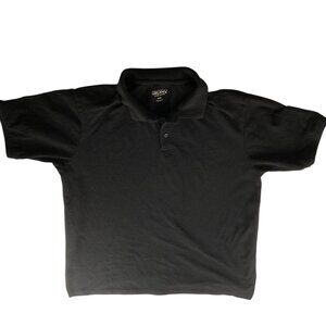 Galaxy Mens School Uniform Polo Shirt Size 4XL Black Short Sleeve Casual Classic
